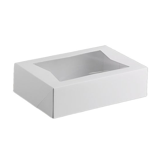 CAJA RECTANGULAR BLANCA 1 VENTANA 31 X 20,5 X 6 50 UNIDADES