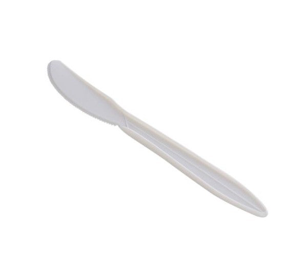 CUCHILLO PLASTICO BLANCO 10X100 1000 UNIDADES