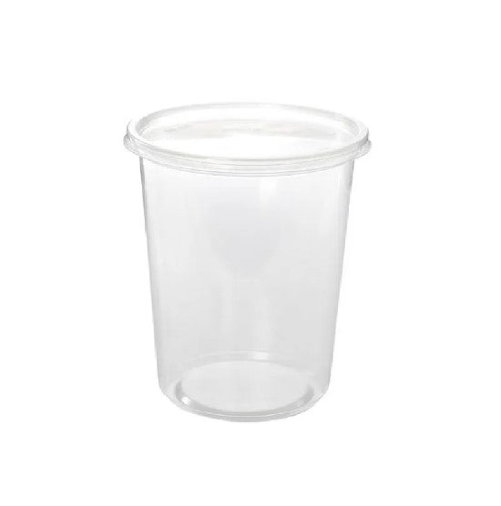 POTE 32 OZ PP TRANSPARENTE CON TAPA 1 LITRO 250 UNIDADES