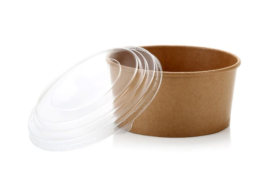 POTE BOWL KRAFT 1000ML (34OZ) CON TAPA 300 UNIDADES