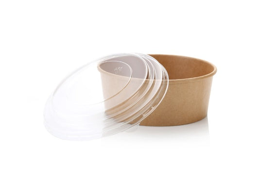 POTE BOWL KRAFT 750ML (25OZ) CON TAPA 300 UNIDADES