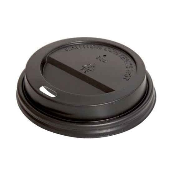 TAPA VASO POLIPAPEL 8OZ 240CC NEGRA 1000 UNIDADES